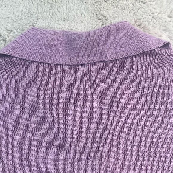 JOIE Knit Top Womens XL Purple Collared Sleeveless Soft Vneck Vest - Picture 10 of 10